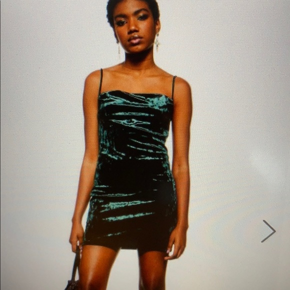 topshop velvet mini dress